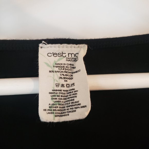 C'EST MOI - black bamboo bodysuit and tank top - ONE SIZE - Picture 9 of 15